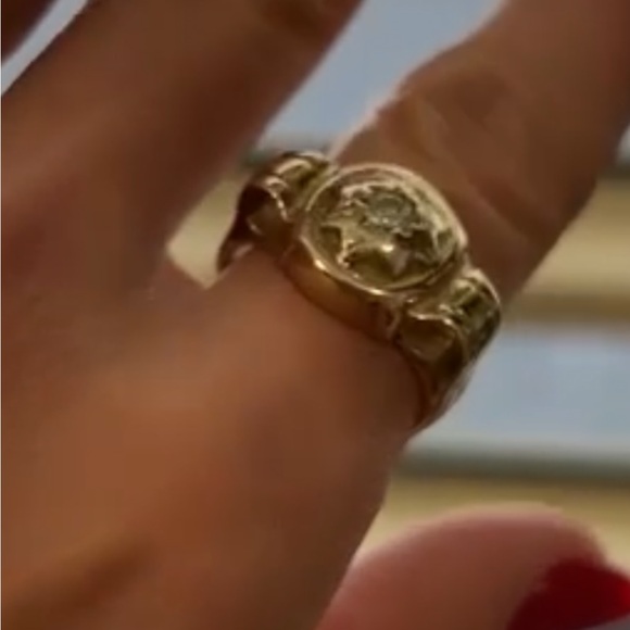 Unique vintage ring with diamond, 14K - Picture 3 of 5